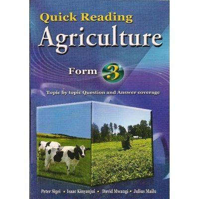 QUICK READING AGRICULTURE Form 3