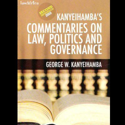 COMMENTARIES ON LAW, POLITICS AND GOVERNANCE