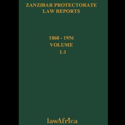ZANZIBAR PROTECTORATE LAW REPORTS 1868-1956 (Vol-3)