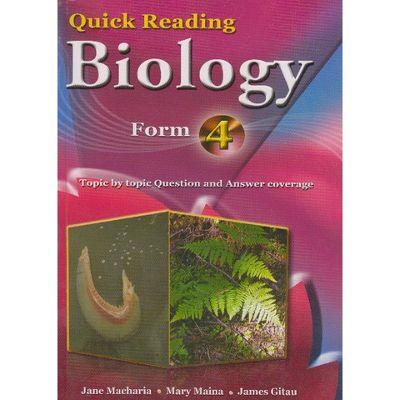 QUICK READING BIOLOGY 4