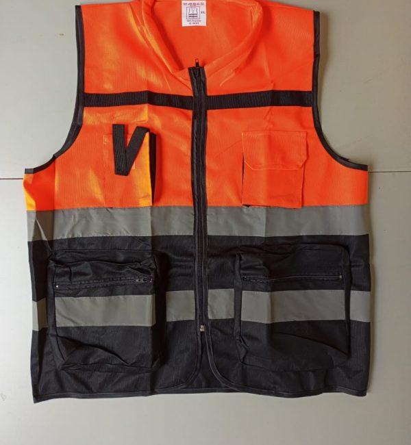 Designer Orange/Black Reflective Vest