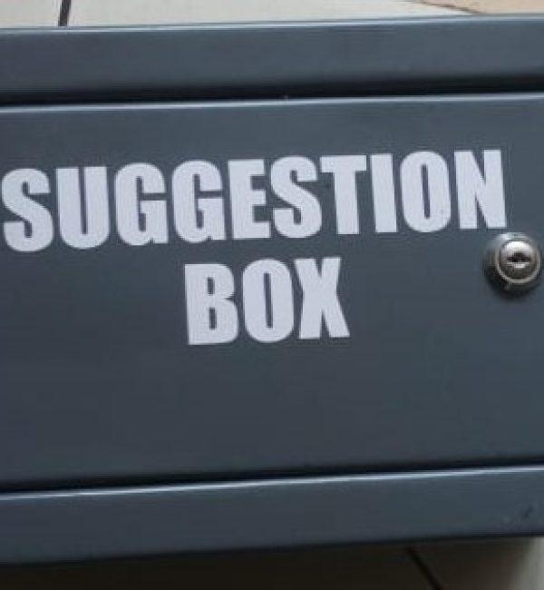 Grey Metallic Suggestion Box