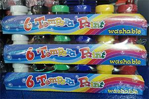TEMPERA WASHABLE PAINTS 6colours